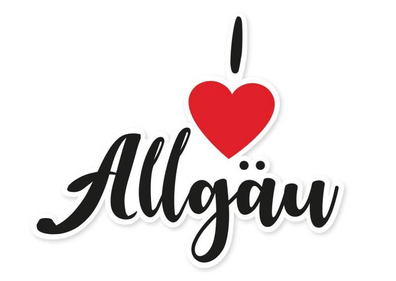 I Love Allgäu Aufkleber Auto Autoaufkleber Camper Wohnmobil Anhänger Sticker Waschanlagenfest Wetterfest von Ritter Mediendesign