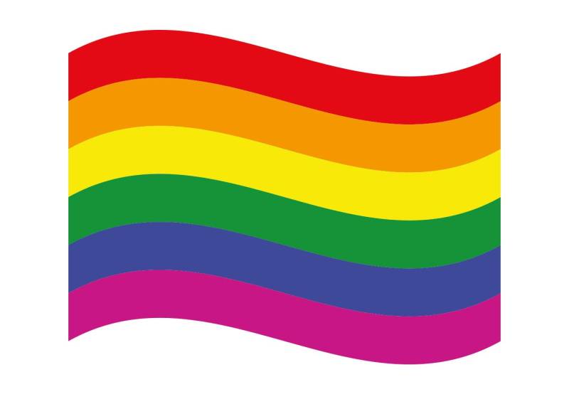 Premium Aufkleber Regenbogen Gay Pride Rainbow Flag Sticker LGBT Movement Waschstrassenfest und UV-Beständig von Ritter Mediendesign