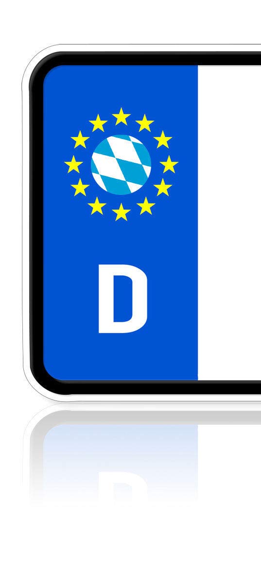 Ritter Mediendesign 2 Stück Bayern Aufkleber Bavarian Sticker Bavaria Plakette Nummernschild Waschstrassenfest von Ritter Mediendesign