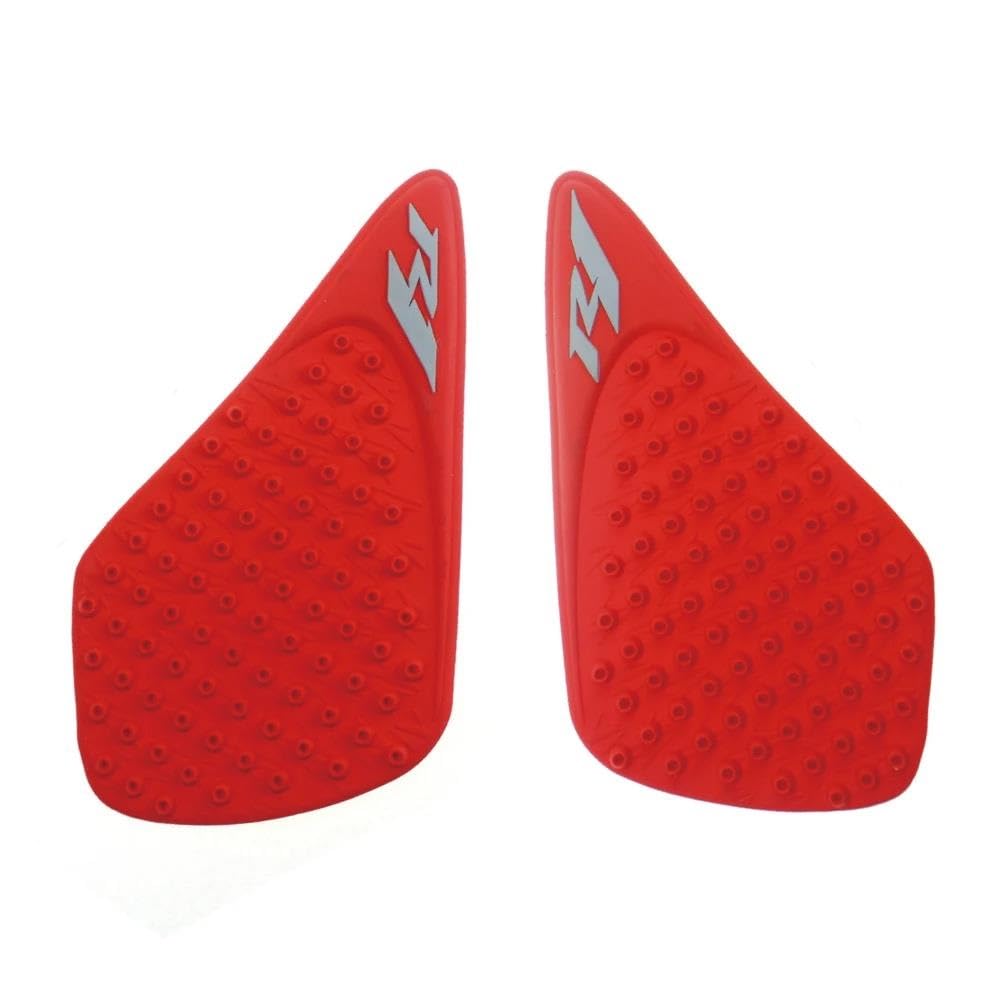 Rivimor Motorrad Tank Pad Seite Anti-rutsch Aufkleber Gas Knie Grip Traktion Pads Schutz Aufkleber Teile Für Ya*ma&ha YZFR1 YZF r1 2007 2008 Motorrad Tankpads(Color:Rosso) von Rivimor