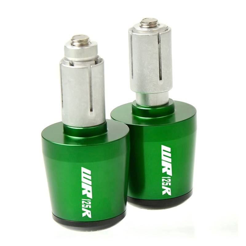 Rivimor Motorräder Sturzschutz 22 MM Motorräder Lenkergriffe Kappe Lenkerenden Stecker CNC Lenkergriffe Enden for Ya*ma&ha WR125R WR 125R WR 125 R 2012-2016 2013(Green) von Rivimor