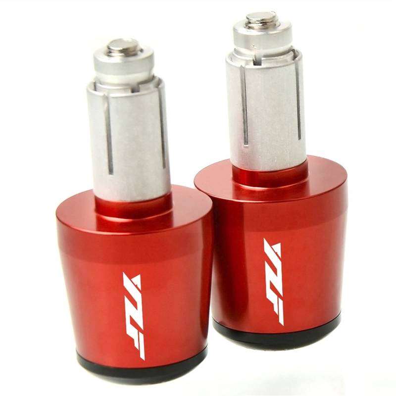 Rivimor Motorräder Sturzschutz CNC 22MM Motorradlenkergriffe Lenkerkappenendstopfen for Ya*ma&ha YZF R1 YZF R6 YZFR6 YZF R125 YZFR15 R25 YZF R3(Rosso) von Rivimor