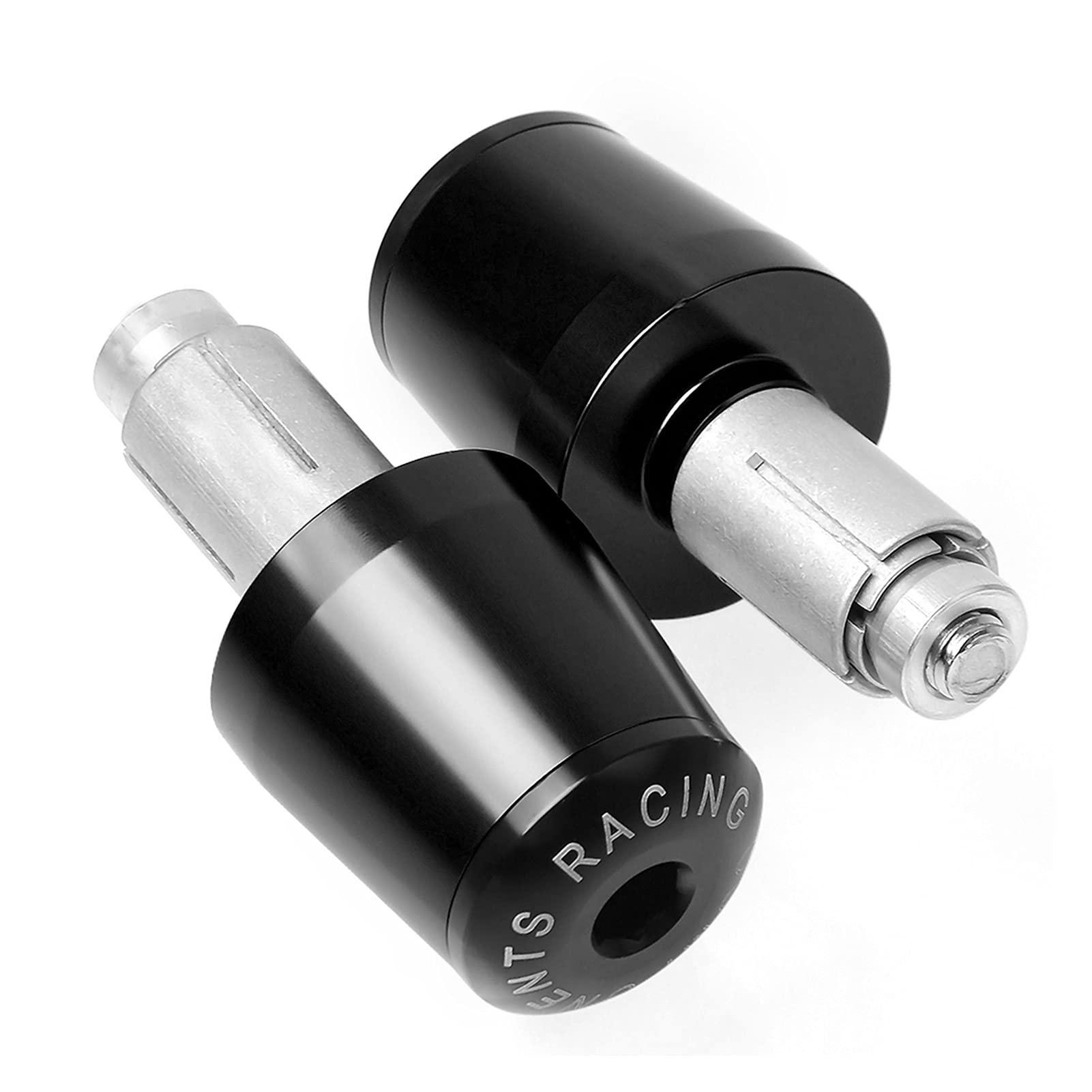 Rivimor Motorräder Sturzschutz CNC 22mm Lenkergriffe Griff Griff BAR Cap End Stecker for Ka*wasa&ki NI*N&JA 650R / ER6F Ninja250 / 300R ZX9R ZXR400(Nero) von Rivimor