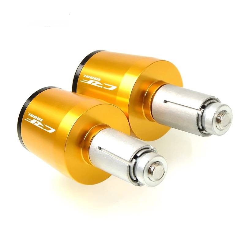 Rivimor Motorräder Sturzschutz Geeignet for Hon&d*a CRF1000L CRF 1000 Model L Afrika Doppelhornissen Motorradzubehör 7/8``22MM Autogriff Lenkerabdeckung Endstopfen(Gold) von Rivimor