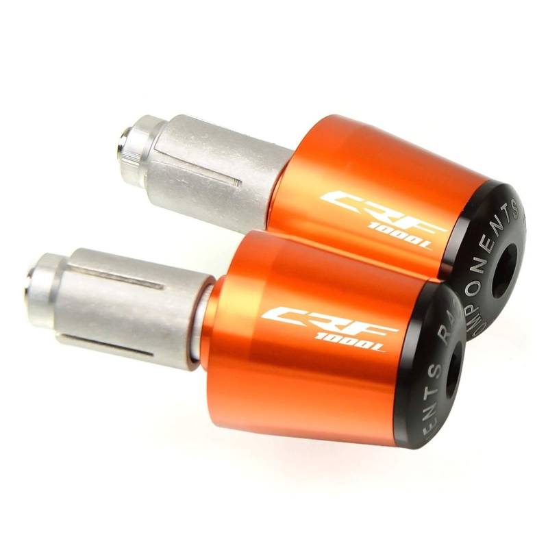 Rivimor Motorräder Sturzschutz Geeignet for Hon&d*a CRF1000L CRF 1000 Model L Afrika Doppelhornissen Motorradzubehör 7/8``22MM Autogriff Lenkerabdeckung Endstopfen(Orange) von Rivimor