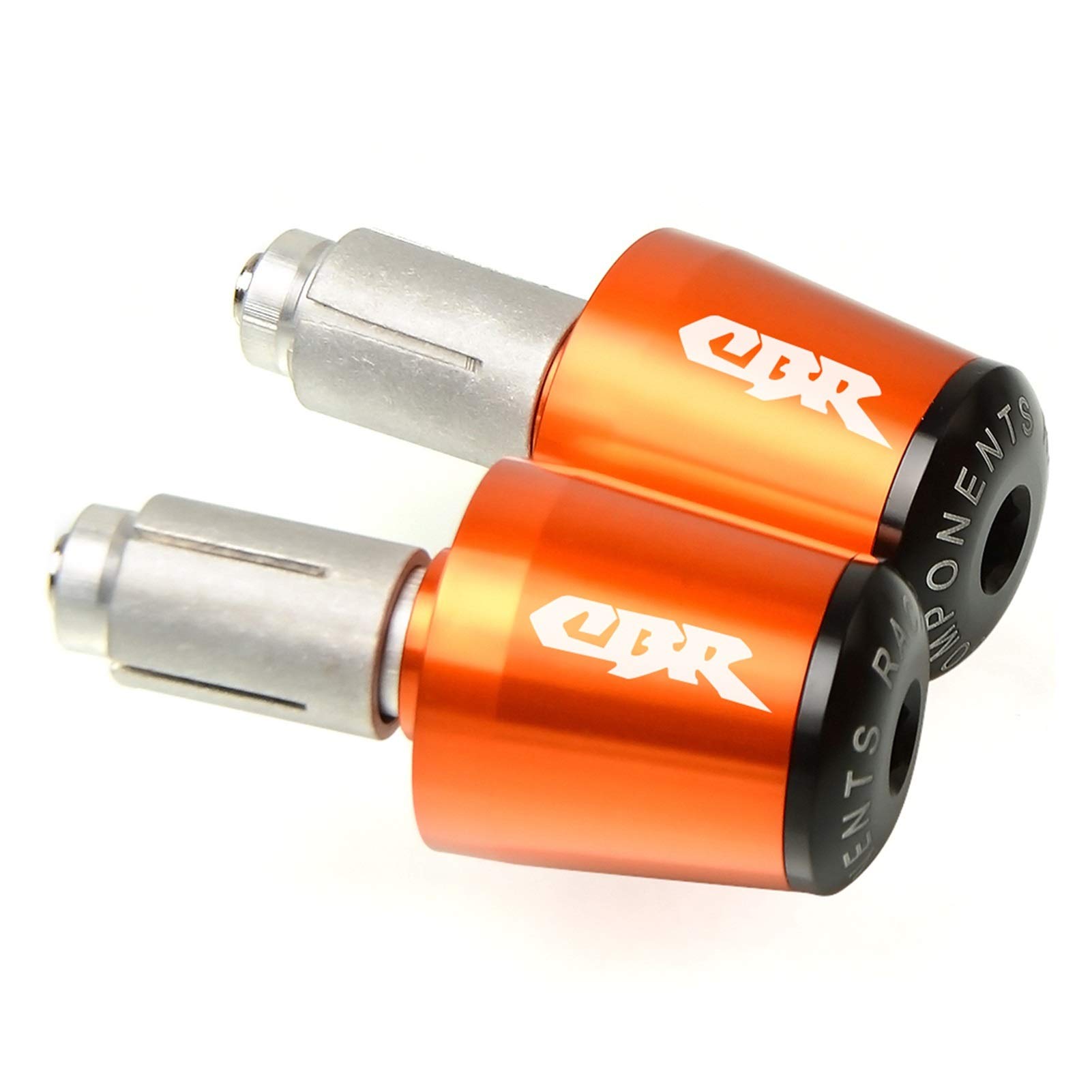 Rivimor Motorräder Sturzschutz Motorrad 7/8 "22MM Lenker Handgriffe Lenker Endkappe for Hon&d*a CBR 600 F2 F3 F4 F4i CB599 CBR600RR CBR1000RR Alle Jahre(Orange) von Rivimor