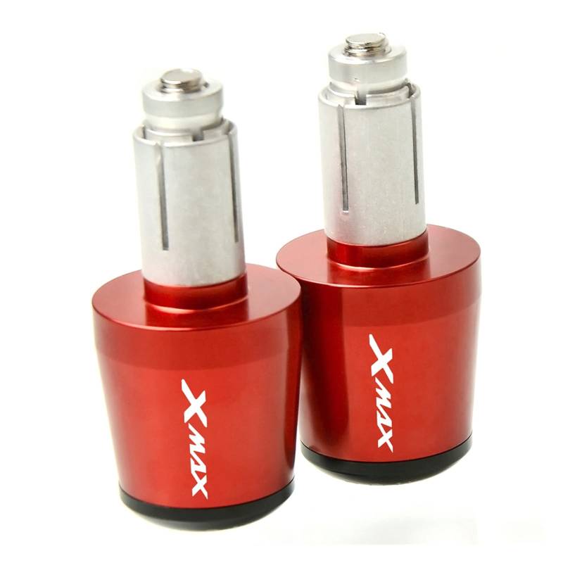 Rivimor Motorräder Sturzschutz Motorradzubehör Lenkergriffe Handleiste Ende 7/8 "22mm Handmütze for Ya*ma&ha Xmax X-MAX X MAX 125 200 250 300 400(Rosso) von Rivimor