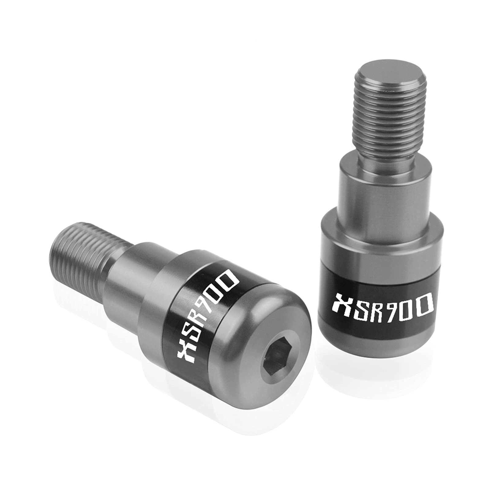 Rivimor Motorräder Sturzschutz for Ya*ma&ha XSR900 XSR 900 ABS 2016 2017 2018 2019 2020 Motorrad CNC Aluminium Lenkerkappe Lenkergriffe Bar End Plug Zubehör(Grey) von Rivimor