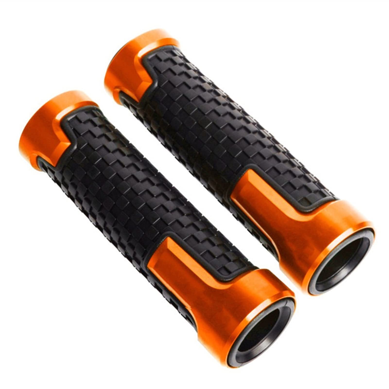 Rivimor Universal Motorrad Lenkergriffe Für CF*MO&to 400NK 400 NK 650NK 650 NK 150NK Motorradzubehör 7/8 "22mm Lenkergriffe Lenkergriffschutz Lenker(Orange) von Rivimor