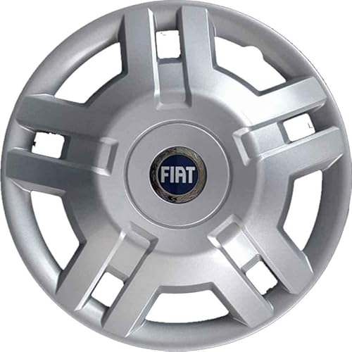 Kit mit 4 anpassbaren Radkappen – für FIAT DUCATO Modell 2009 (BLAUES LOGO) – Durchmesser 15 Zoll – nicht original von Rixto