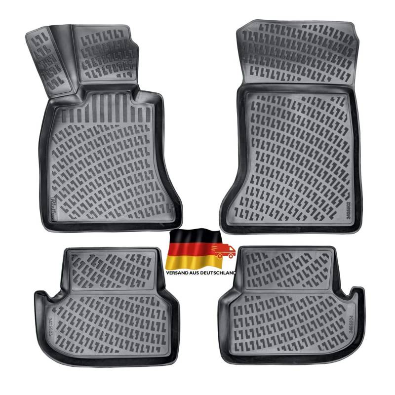 Rizline Passgenau 3D Fussmatten Auto Kompatibel mit Seat Leon 2 Gen 2005-2012 Auto Zubehör 1. Und 2. Reihe Gummimatten Autos TPE Allwetter Geruchlos rutschfest Vorne und Hinten Schwarz von Rizline