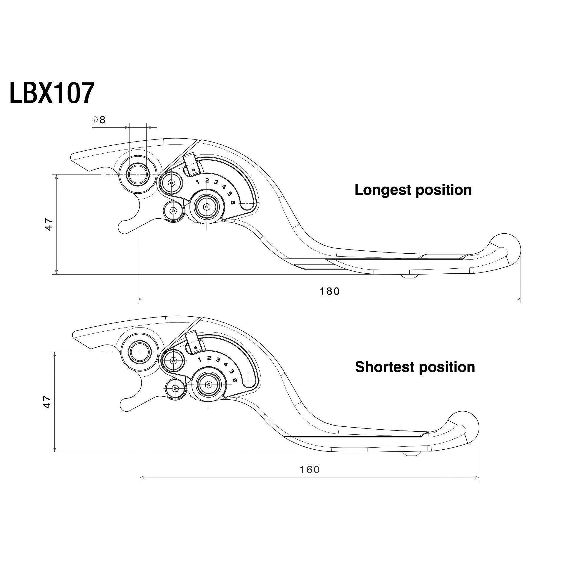 Rizoma Bremshebel einstellbar/breitenvariabel LBX107A silber von Rizoma