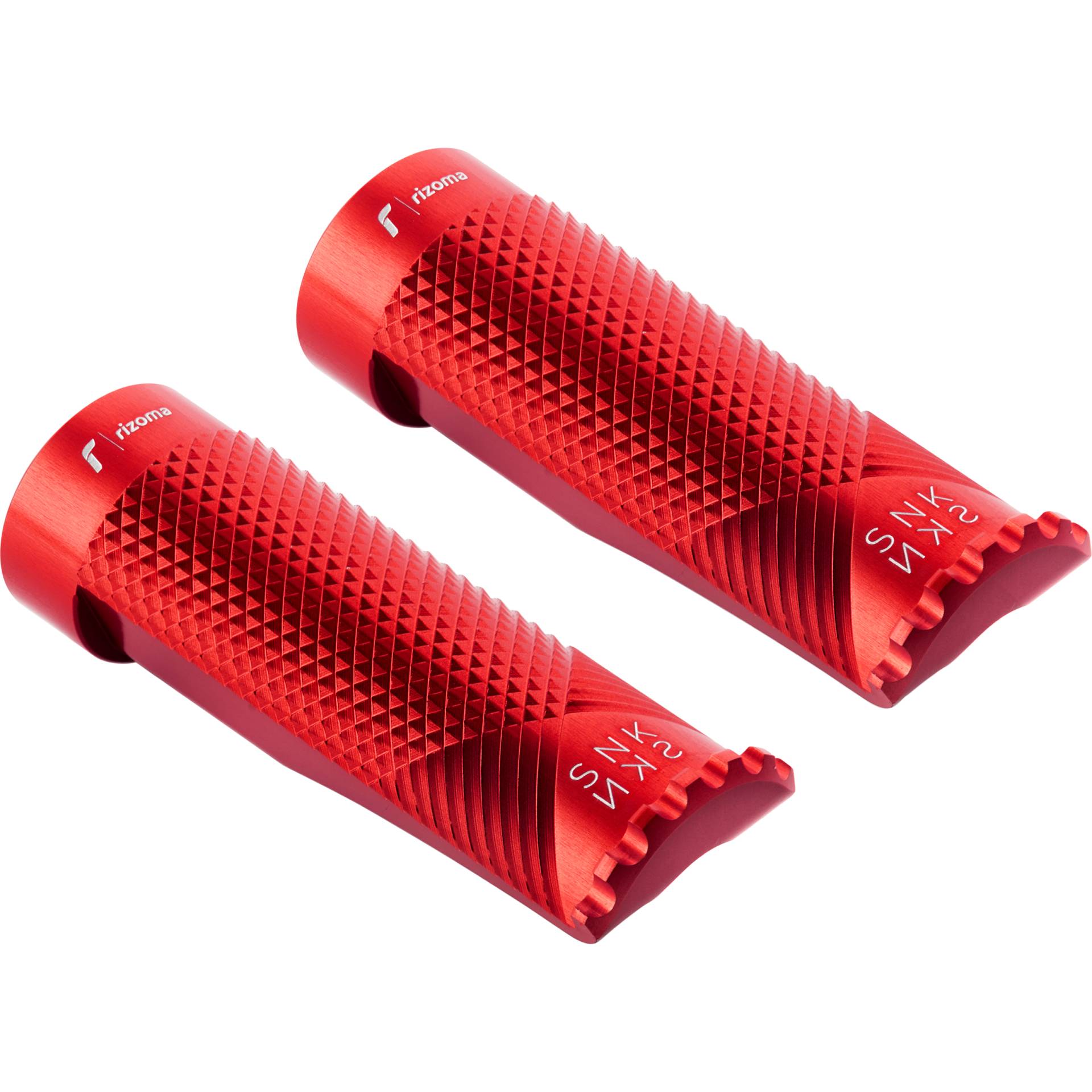 Rizoma Fußrastenpaar Ø18mm Snake ohne Adaptergelenke!! PE615R rot von Rizoma