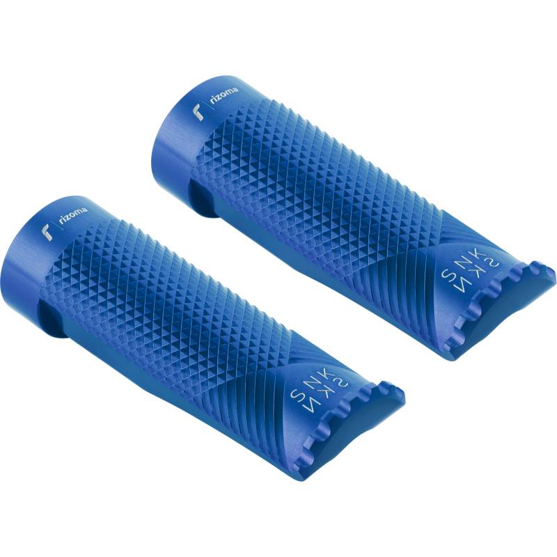 Rizoma Fußrastenpaar Ø18mm Snake ohne Adaptergelenke!! PE615U blau von Rizoma