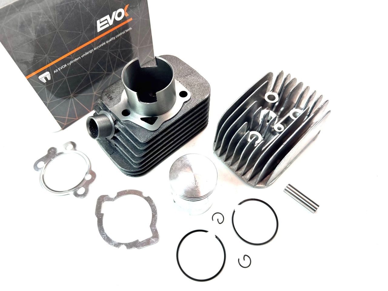 EvoK HQ Tuning Zylinder 65ccm / 43mm 10mm Piaggio Ciao Bravo Si Boxer Vespa von Rms