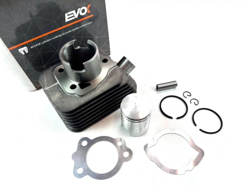 EvoK HQ Zylinder 50ccm / 38,4 Bolzen 10mm Piaggio Ciao Bravo Si Boxer Vespa von Rms