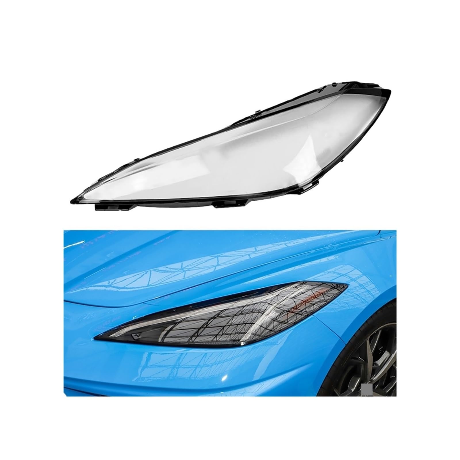 Auto Ersatz Scheinwerfer Fall Shell Scheinwerfer Objektiv Abdeckung Kompatibel for Chevrolet Corvette C8 Auto Transparent Lampenschirm Klare Lampenabdeckung(Left) von RoOfys