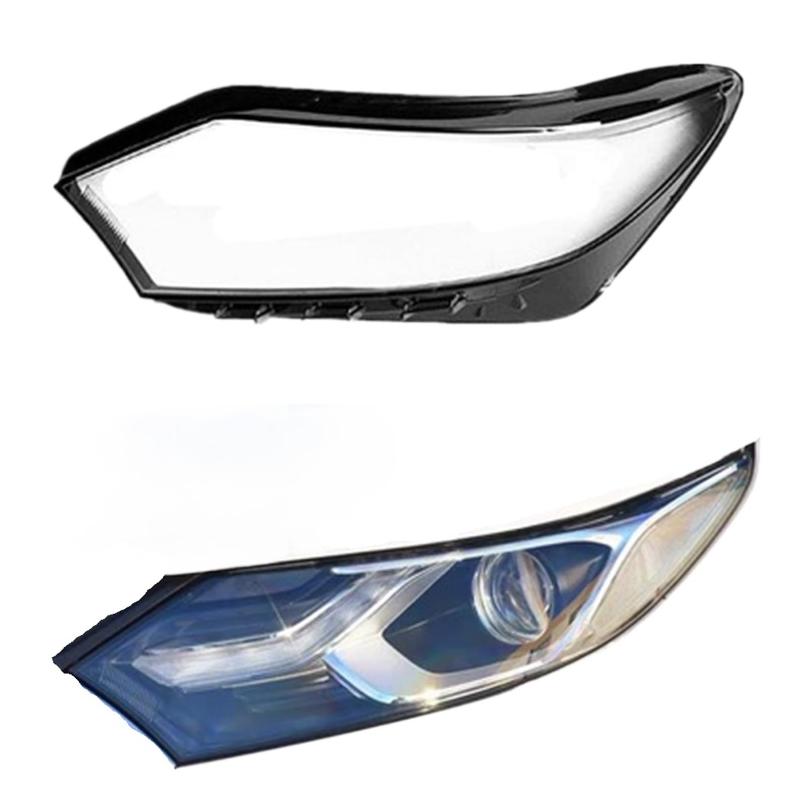 Auto Front Scheinwerfer Glas Scheinwerfer Transparent Lampenschirm Lampe Shell Auto Objektiv Abdeckung Masken Kompatibel for Chevrolet Equinox 2017 2018 2019(Left) von RoOfys