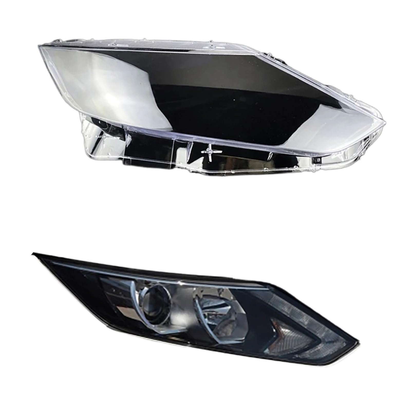 Auto Frontscheinwerfer Abdeckung Auto Scheinwerfer Lampenschirm Lampcover Kopf Lampe Licht Glas Objektiv Shell Kompatibel for Nissan Qashqai 2016 2017 2018(Right) von RoOfys