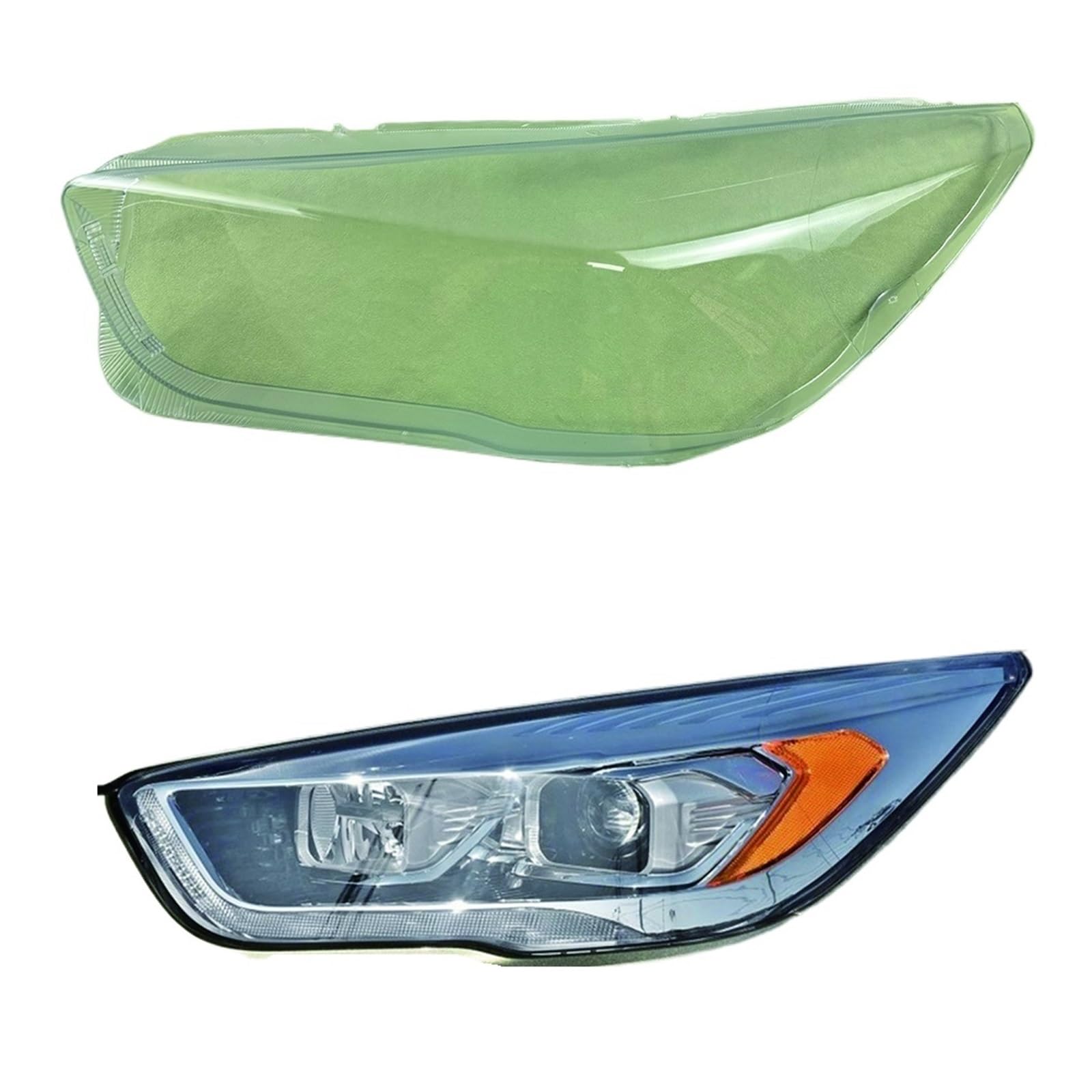 Auto-Kopflampen-Lichtgehäuse, kompatibel for Ford Kuga 2017 2018 2019, Auto-Frontscheinwerfer-Abdeckung, Lampenschirm, Lampenabdeckung, Kappen, Scheinwerferschale(Left) von RoOfys