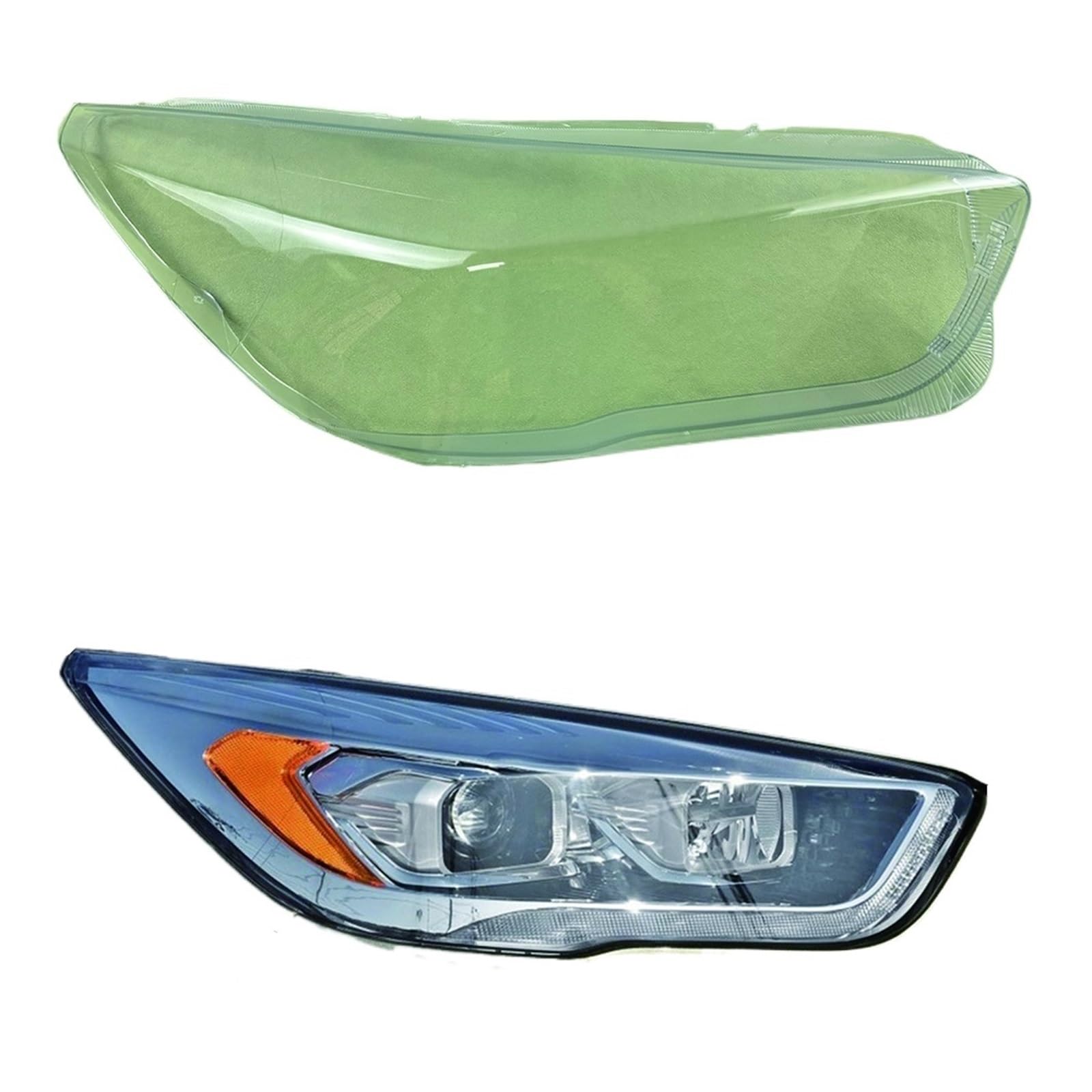 Auto-Kopflampen-Lichtgehäuse, kompatibel for Ford Kuga 2017 2018 2019, Auto-Frontscheinwerfer-Abdeckung, Lampenschirm, Lampenabdeckung, Kappen, Scheinwerferschale(Right) von RoOfys