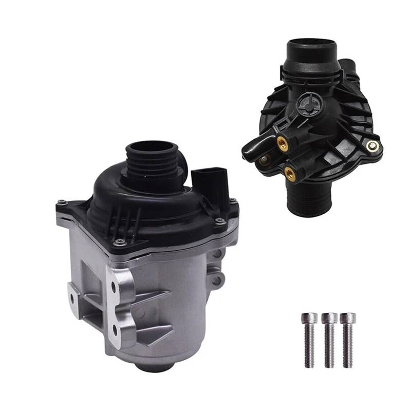 Elektrische Motorwasserpumpe mit Thermostat, kompatibel mit BMW N54 N55 3.0L 135I 335I 535I 11537549476, 11537544788 Zubehör von RoOfys