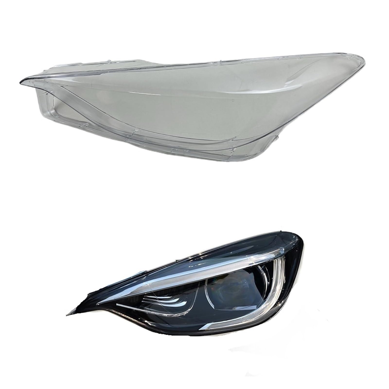 Frontscheinwerferabdeckung Lampenschirm Scheinwerferschale Linse glas Ersetzen Sie den Originallampenschirm Kompatibel for Infiniti QX30 2016 2017 2018(Left) von RoOfys