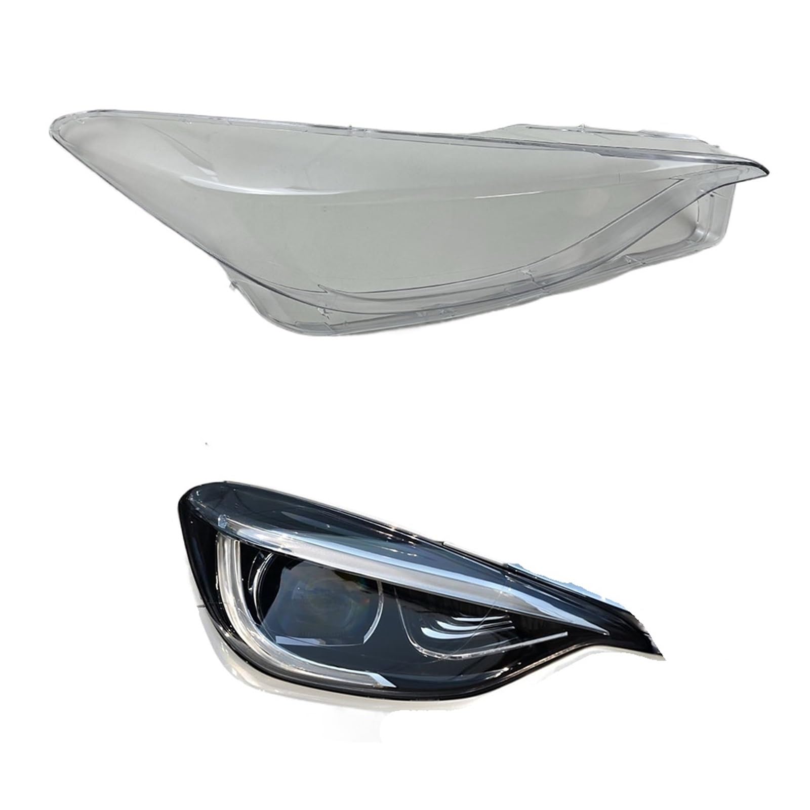 Frontscheinwerferabdeckung Lampenschirm Scheinwerferschale Linse glas Ersetzen Sie den Originallampenschirm Kompatibel for Infiniti QX30 2016 2017 2018(Right) von RoOfys