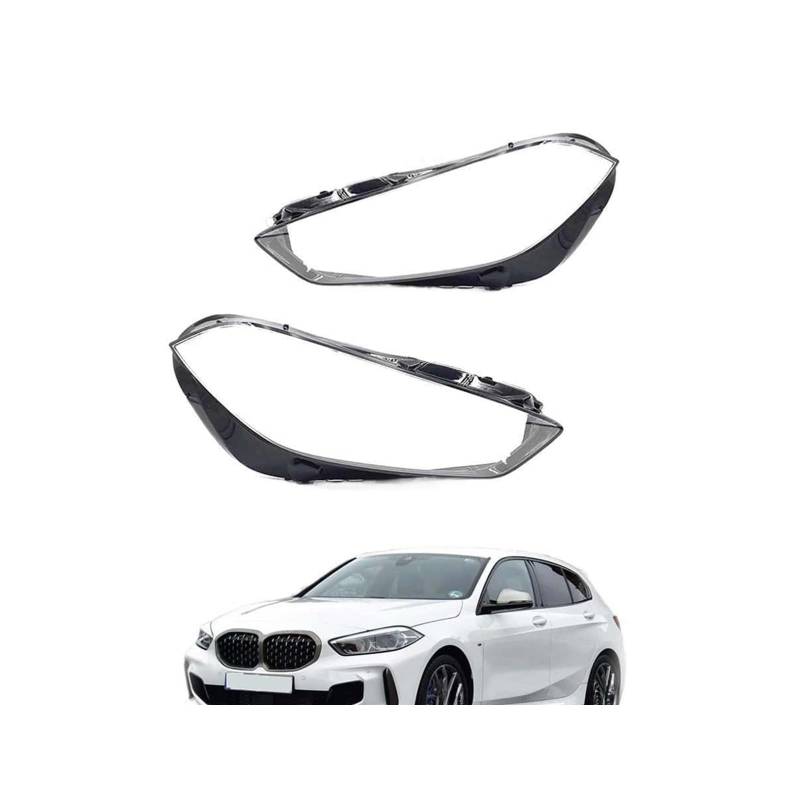 Kompatibel for BMW F40 1 Serie 2018–2022, Auto-Frontscheinwerfer-Objektivschale, Abdeckung, Scheinwerferschale, transparenter Lampenschirm, Auto-Ersatzteile(1pair) von RoOfys