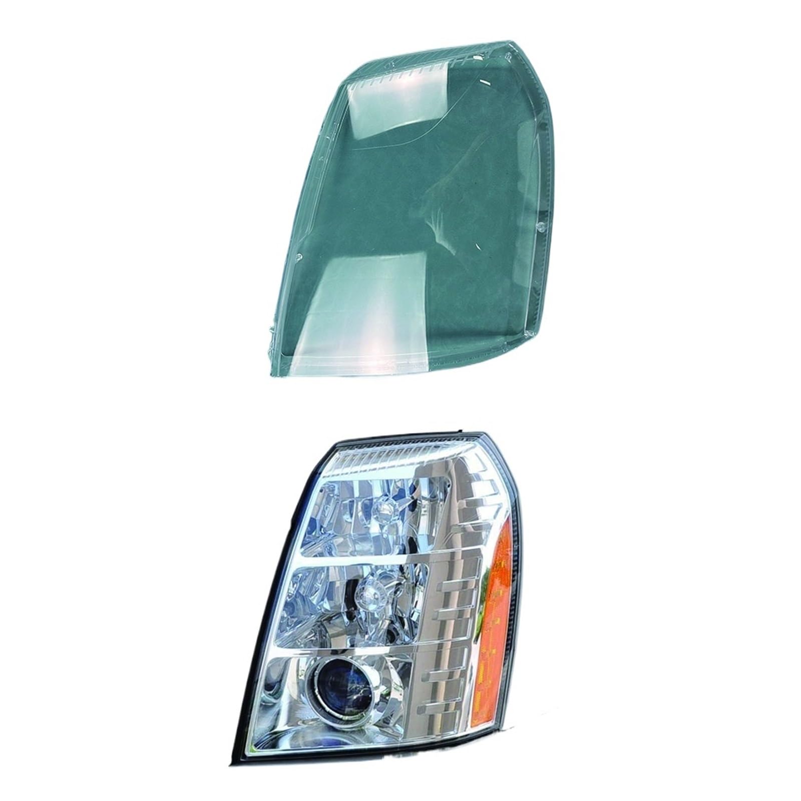 Kompatibel for Cadillac und Escalade 06–13. Scheinwerferabdeckung, Objektiv, Scheinwerfer, Lampengehäuse, transparenter Schirm, glas, ersetzen Sie den Original-Lampenschirm(Left) von RoOfys