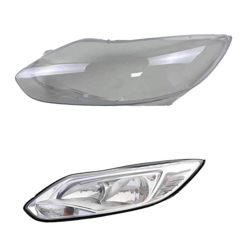 Kompatibel for Ford und Focus 2012–2014. Scheinwerferabdeckung, transparenter Lampenschirm, Scheinwerferschale, Linse, glas, ersetzt den Original-Lampenschirm(1PCS left side) von RoOfys