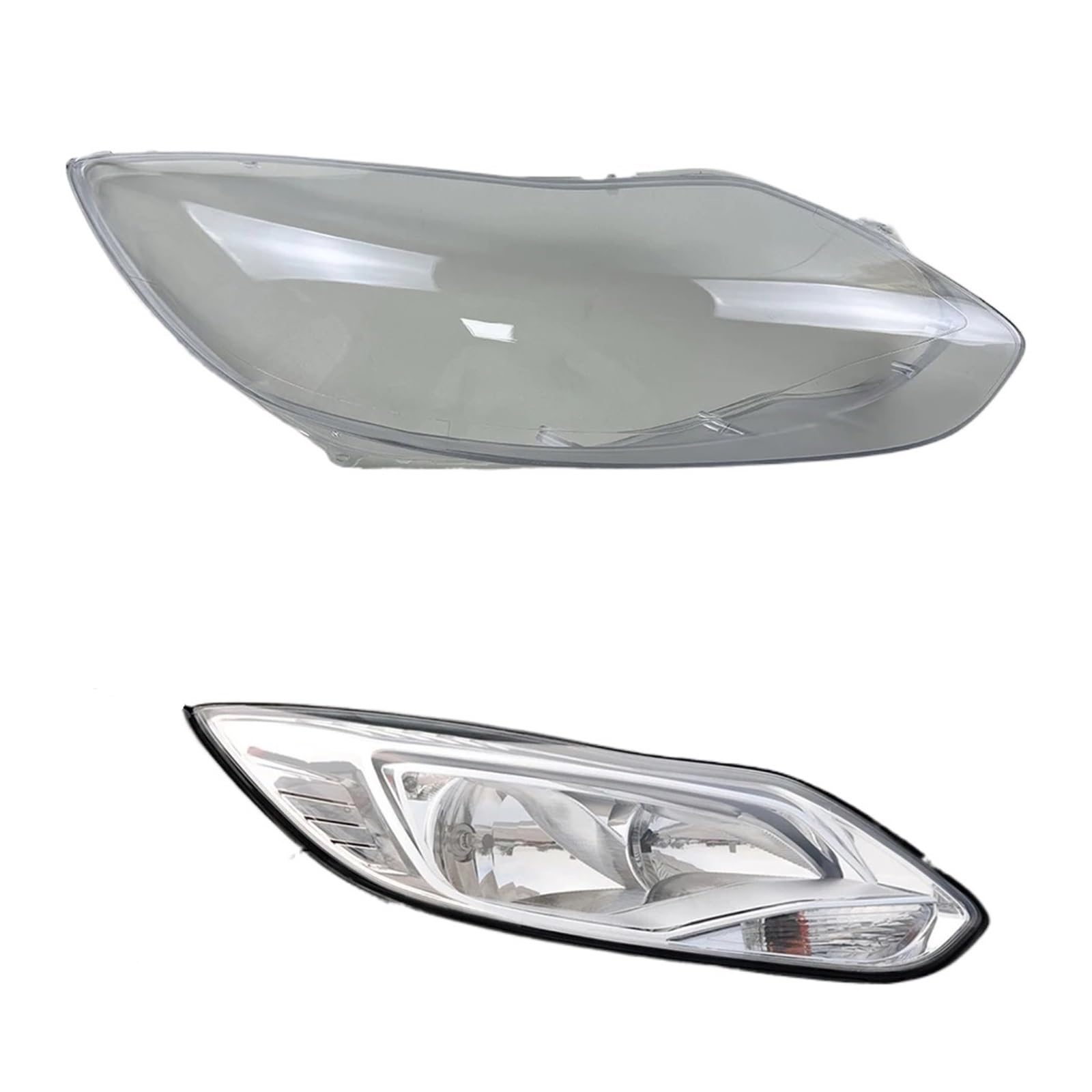 Kompatibel for Ford und Focus 2012–2014. Scheinwerferabdeckung, transparenter Lampenschirm, Scheinwerferschale, Linse, glas, ersetzt den Original-Lampenschirm(1PCS right side) von RoOfys