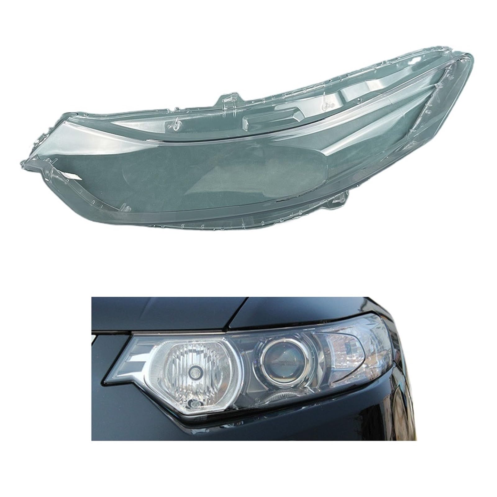 Kompatibel for Honda Spirior 2009–2013. Frontscheinwerfer-Lampenabdeckung, transparente Scheinwerferschale, Linse, glas, ersetzen Sie den Original-Lampenschirm(Left) von RoOfys