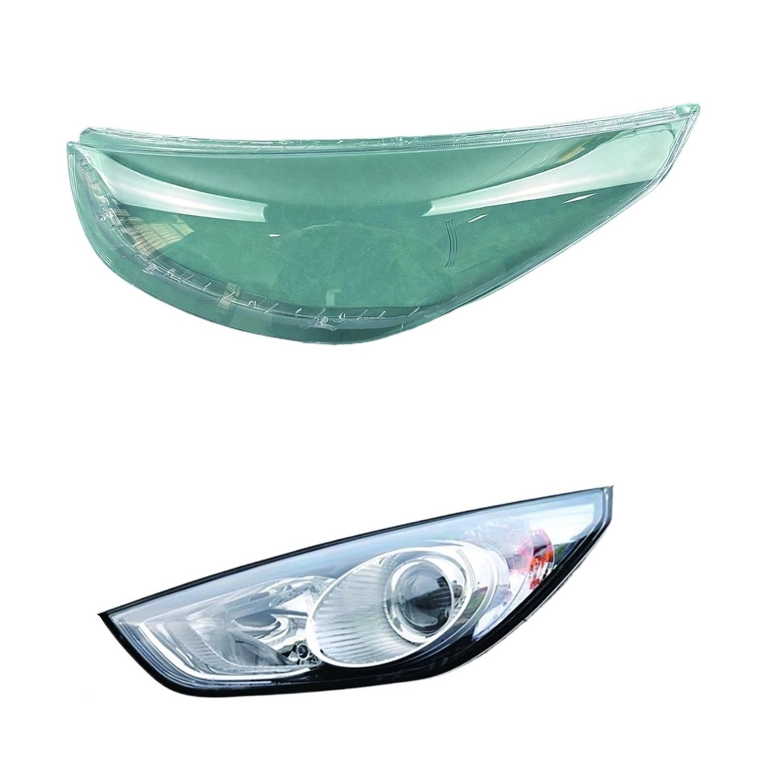 Kompatibel for Hyundai IX35 2009 2010 2011 2012 Auto Front Scheinwerfer Glas Scheinwerfer Transparent Lampenschirm Lampe Shell Scheinwerfer Abdeckung objektiv(Left) von RoOfys