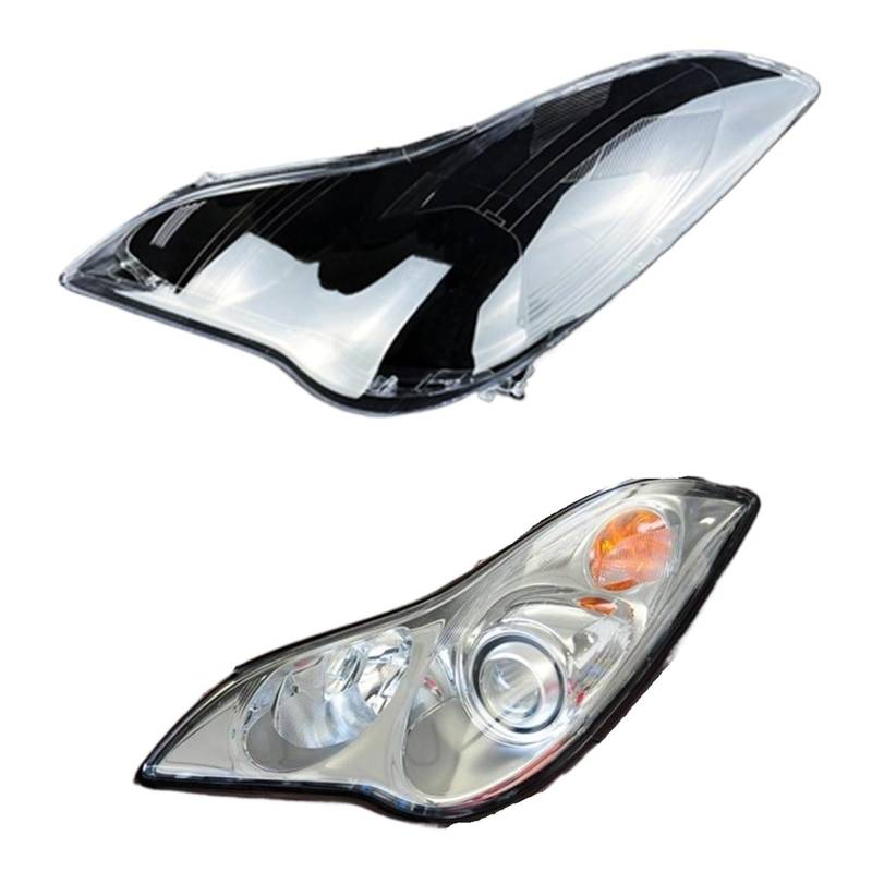 Kompatibel for Infiniti QX50 EX25 EX35 2008~2015 Auto Front Scheinwerfer Abdeckung Scheinwerfer Lampenschirm Lampcover Kopf Lampe Licht Glas objektiv Shell(Left) von RoOfys