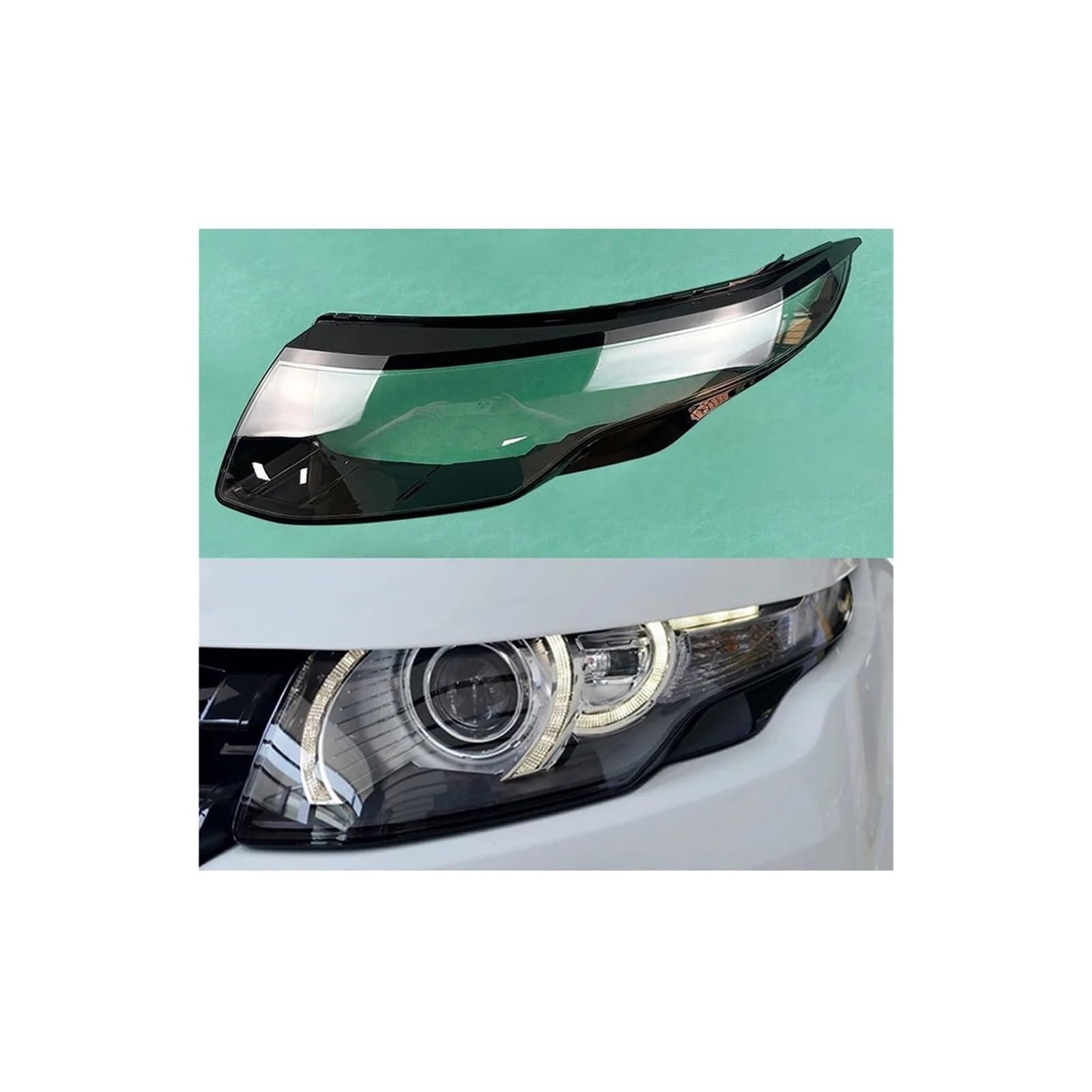 Kompatibel for Land Rover Kompatibel for Range Evoque 2012-2020 Scheinwerfer Abdeckung Objektiv Transparent Lampshdade Lampe Shell Auto Zubehör Glas(Left) von RoOfys