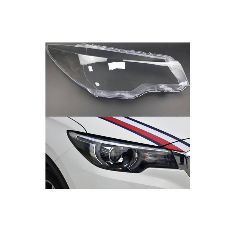 Kompatibel for MG ZS 2017 2018 2019 Auto-Frontscheinwerfer-Abdeckung, Scheinwerfer-Lampenschirm, Lampenabdeckung, Kopflampen-Lichtabdeckungen, Glaslinsen-Shell-Kappen(Right) von RoOfys