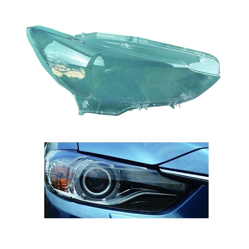 Kompatibel for Mazda 6, kompatibel for Atenza 13–16, Frontscheinwerfer-Abdeckung, transparenter Schatten, Lampen-Scheinwerferschale, glas, Lampenschirm ersetzen(Right) von RoOfys