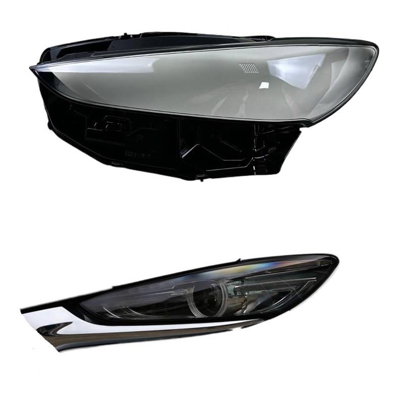 Kompatibel for Mazda 6, kompatibel for Atenza 20–22, transparentes Lichtgehäuse, Frontscheinwerfer-Abdeckung, Auto-Scheinwerfer-Lampenschirm, Glas-Lampengehäuse-Kappe(Left) von RoOfys