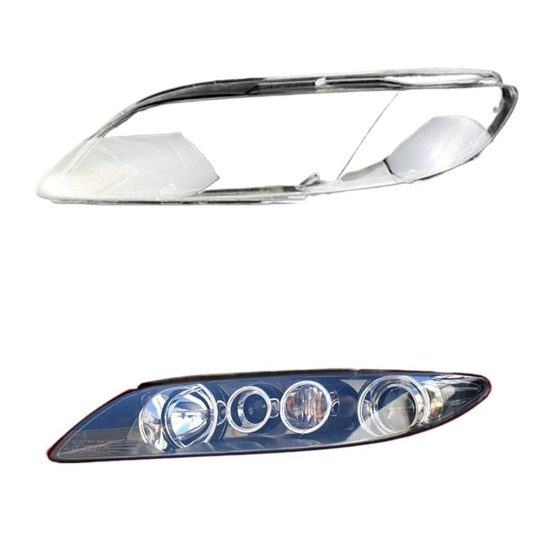 Kompatibel for Mazda 6 M6 2003~2015 Auto Front Scheinwerfer Glas Scheinwerfer Transparent Lampenschirm Auto Licht Lampe Shell scheinwerfer Abdeckung Objektiv(Left) von RoOfys