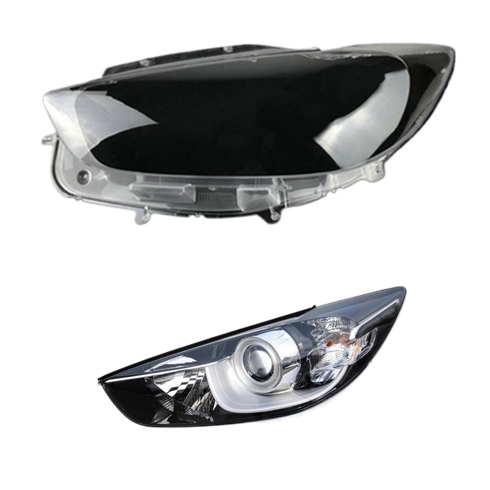 Kompatibel for Mazda CX-5 2013 2014 2015 2016 Scheinwerfer Abdeckung Scheinwerfer Shell Transparente Linse glas Ersetzen Original Lampenschirm(Left) von RoOfys