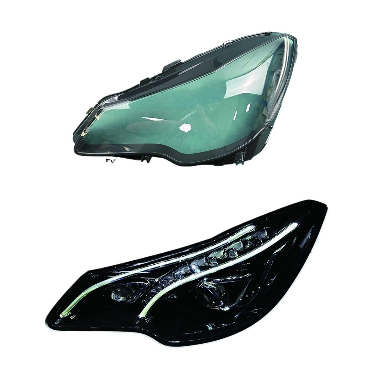 Kompatibel for Mercedes-Benz E-Klasse Coupe W207 2013–2016. Scheinwerferschale, transparente Lampenschirm-Abdeckungslinse(Left) von RoOfys