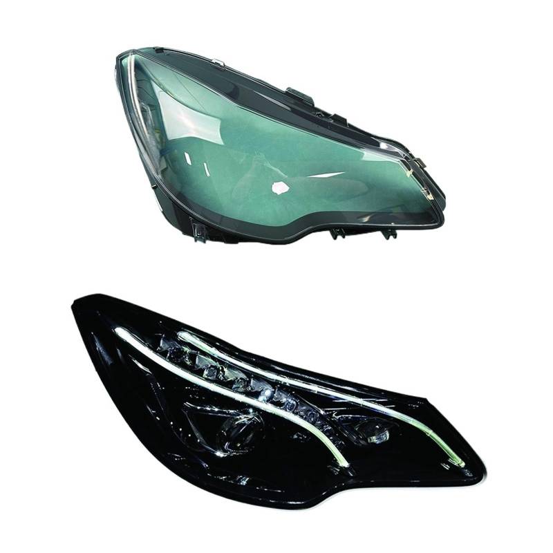 Kompatibel for Mercedes-Benz E-Klasse Coupe W207 2013–2016. Scheinwerferschale, transparente Lampenschirm-Abdeckungslinse(Right) von RoOfys