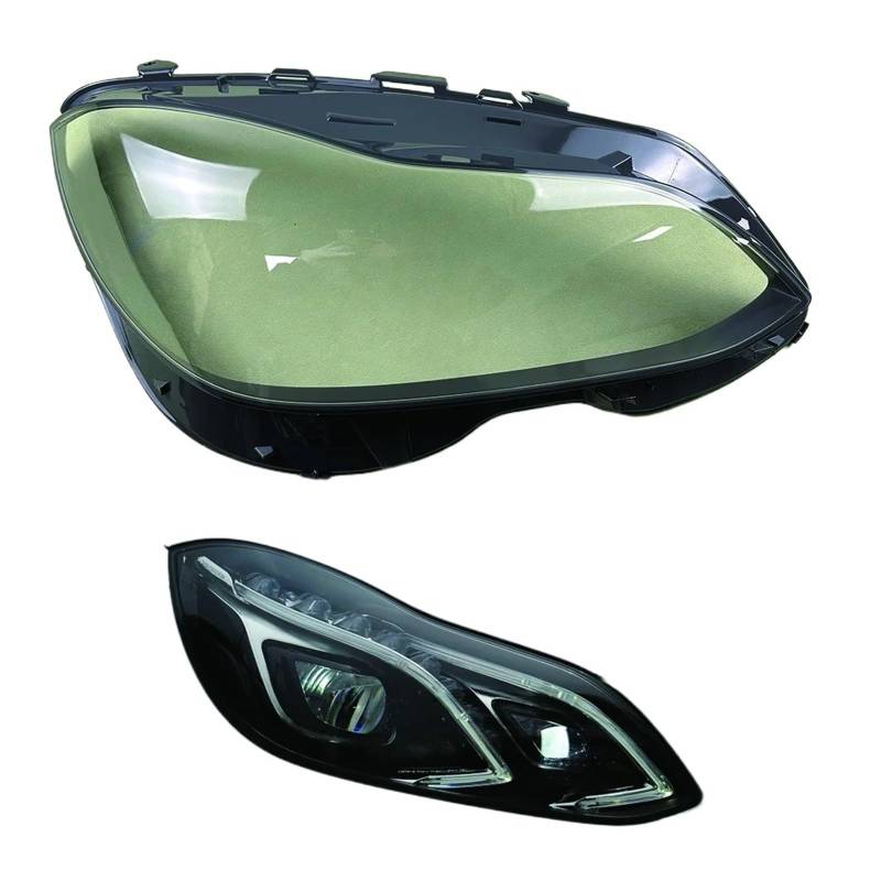 Kompatibel for Mercedes-Benz E-Klasse W212 E200L E260L E280L E300L E350L 2014 2015 Scheinwerfer transparente Lampenschirm-Abdeckungslinse glas(Right) von RoOfys