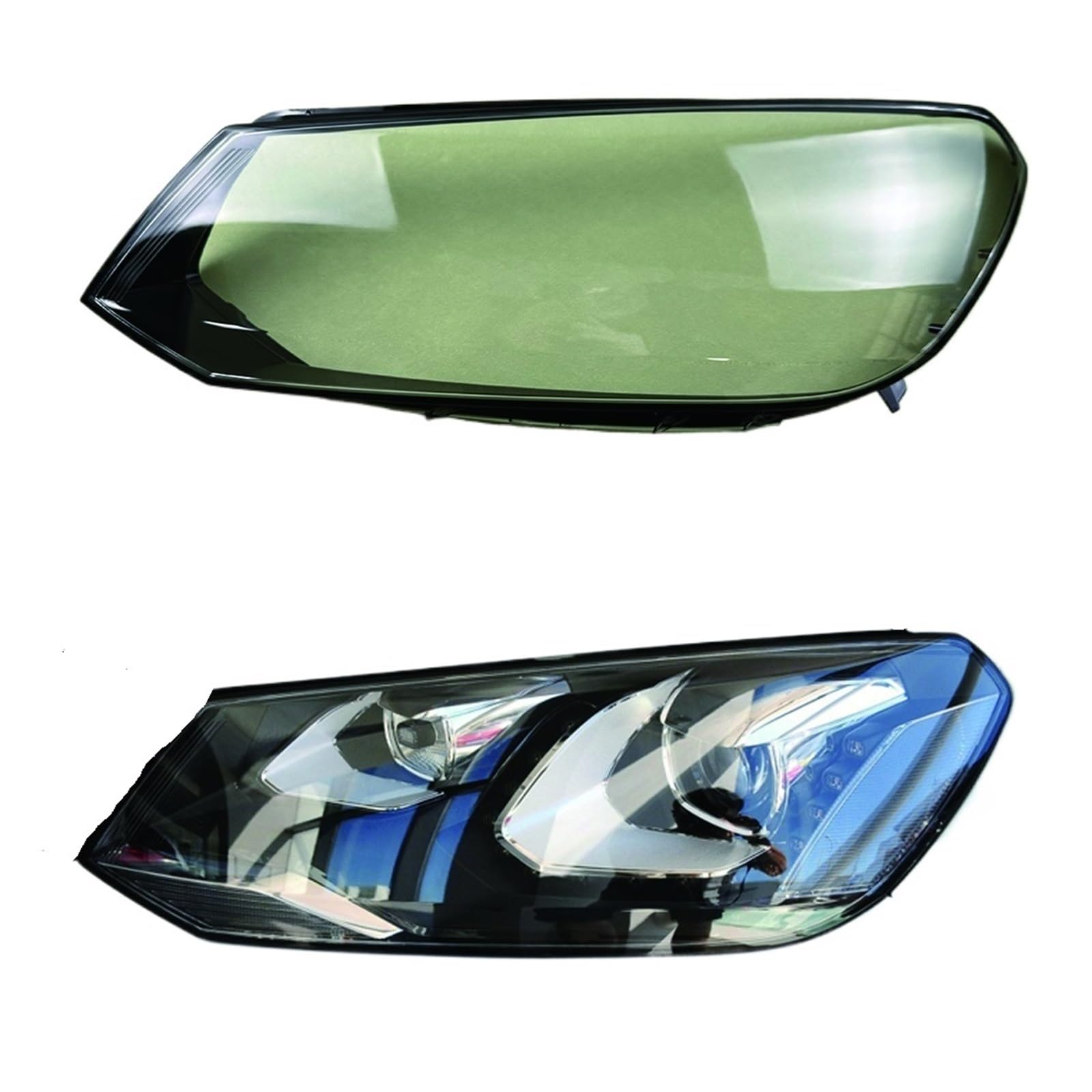 Kompatibel for Touareg 2011 2012 2013 2014 Auto Zubehör Transparente Scheinwerfer Schatten Abdeckung Lampenschirm Shell Objektiv glas(Left) von RoOfys