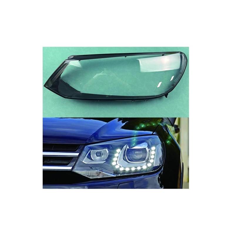 Kompatibel for Touareg 2011-2014 Auto Front Scheinwerfer Abdeckung Auto Scheinwerfer Lampenschirm Lampcover Kopf Lampe Licht Glas Objektiv Shell(1pcs left) von RoOfys