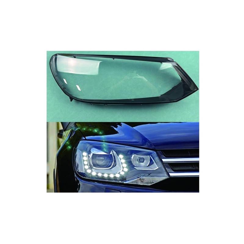 Kompatibel for Touareg 2011-2014 Auto Front Scheinwerfer Abdeckung Auto Scheinwerfer Lampenschirm Lampcover Kopf Lampe Licht Glas Objektiv Shell(1pcs right) von RoOfys