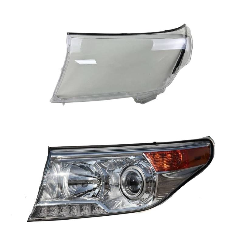 Kompatibel for Toyota, kompatibel for Land Cruiser 12–15, Scheinwerferschirm, transparente Lampenschirmlinse, Scheinwerferabdeckung, Lampenschale aus Plexiglas(Left) von RoOfys