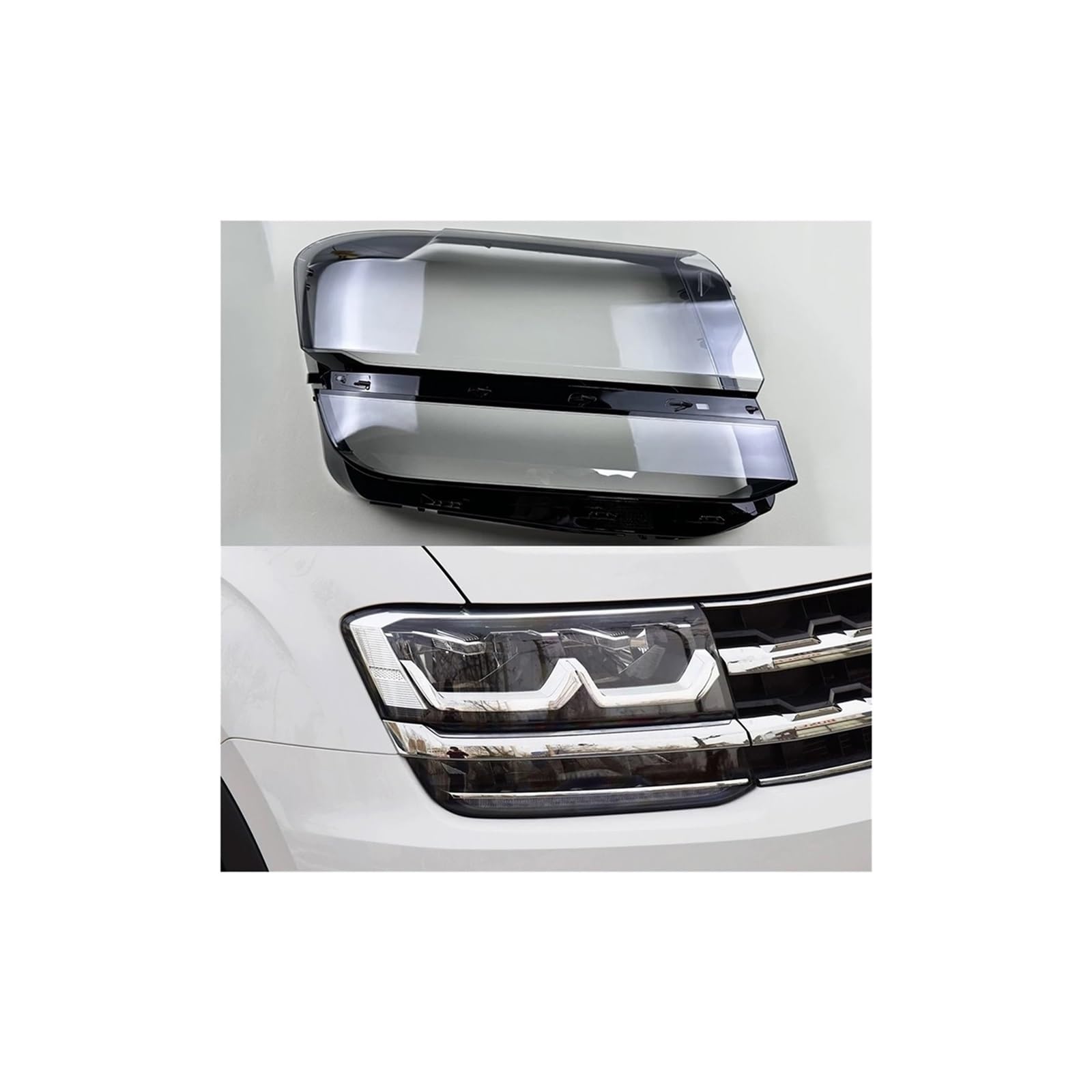 Kompatibel for VW Kompatibel for Teramont 2017-2020 Auto Front Scheinwerfer Objektiv Abdeckung Lampenschirm Glas Lampcover Kappen Scheinwerfer Shell(Right side) von RoOfys