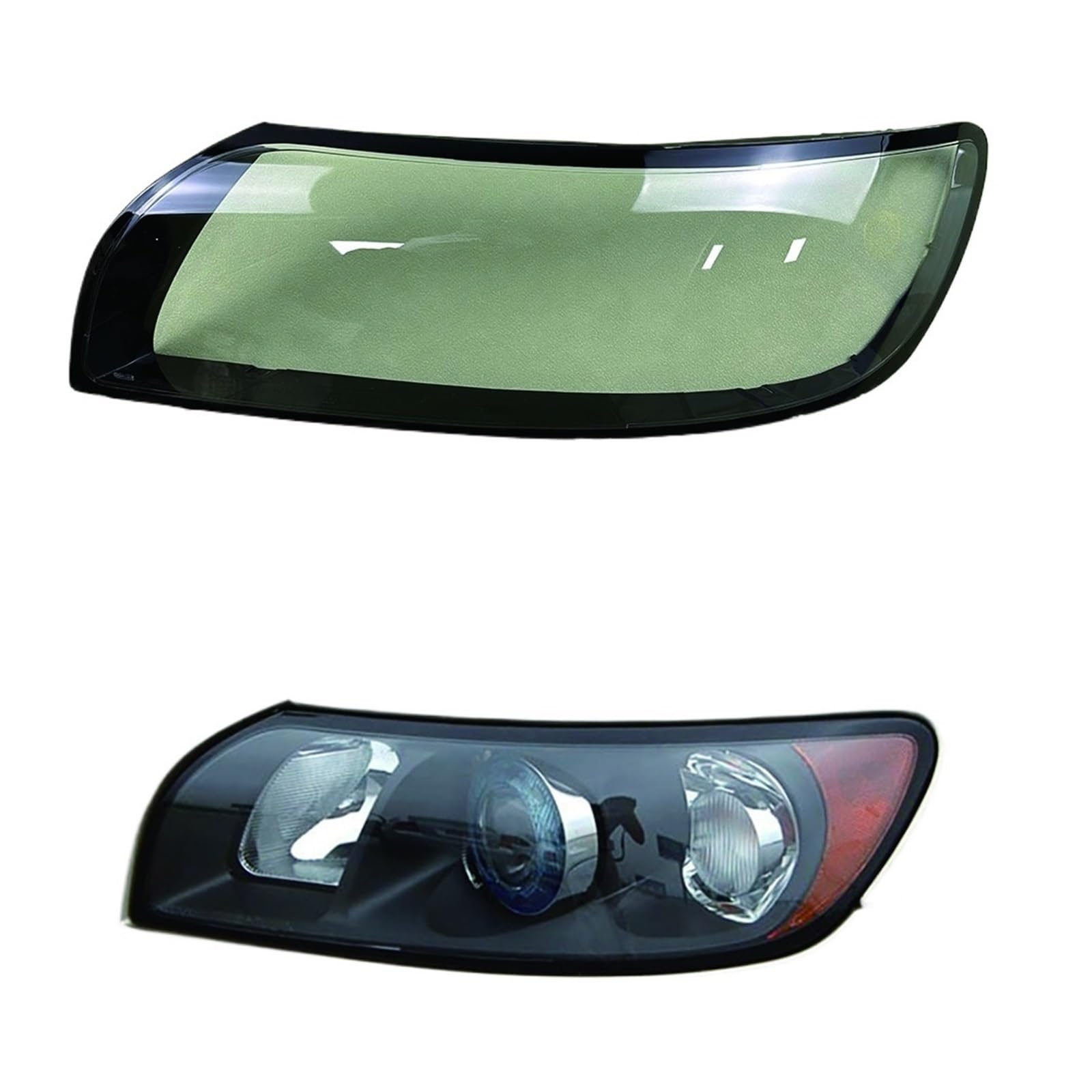 Kompatibel for Volvo S40 2004 2005 2006, transparenter Lampenschirm, Frontscheinwerferschale, Scheinwerferabdeckung, Linse, glas, Auto-Ersatzteile(Left 1PCS) von RoOfys